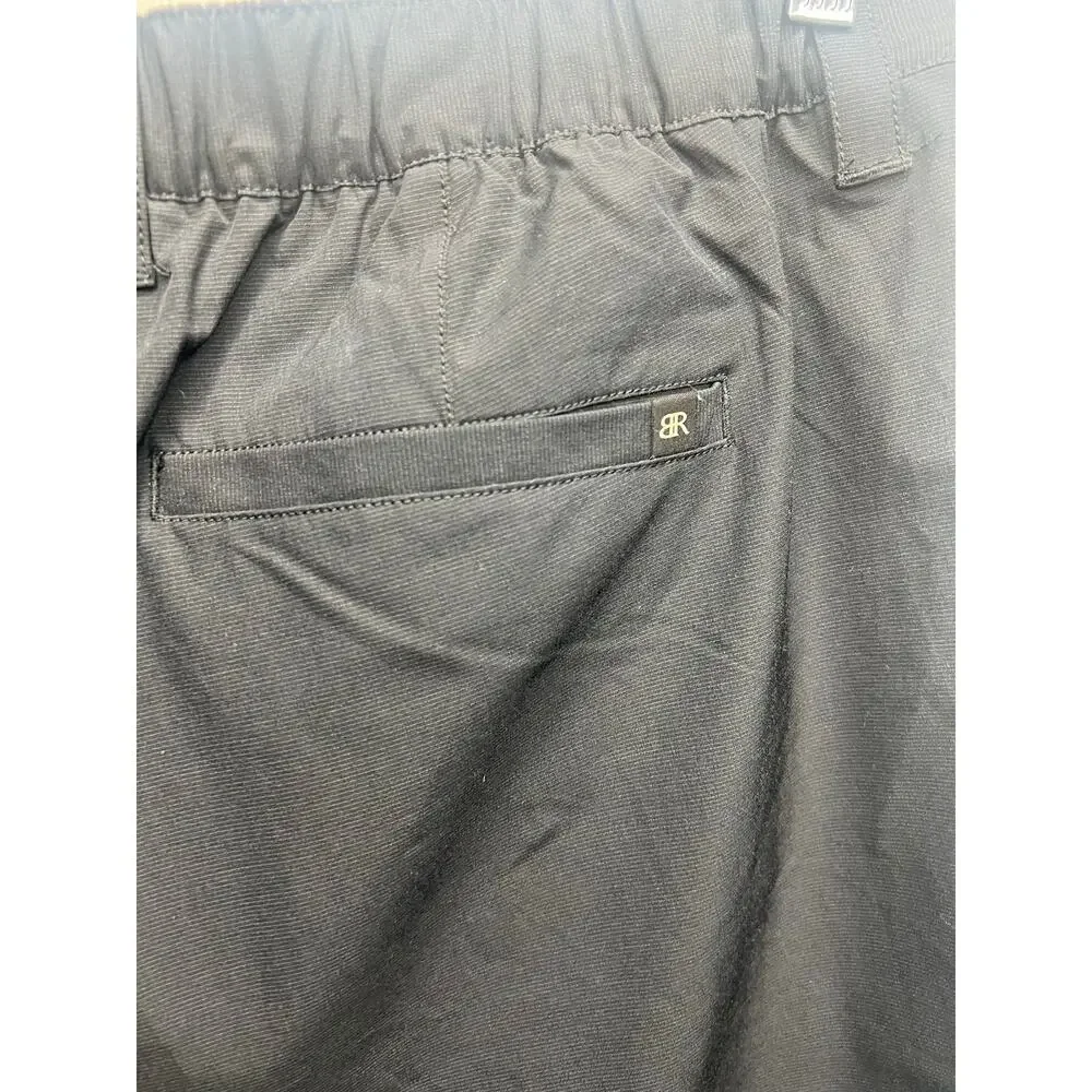 Banana Republic Black Comfort Flat Front Performance Shorts Mens 38 Golf Stretch
